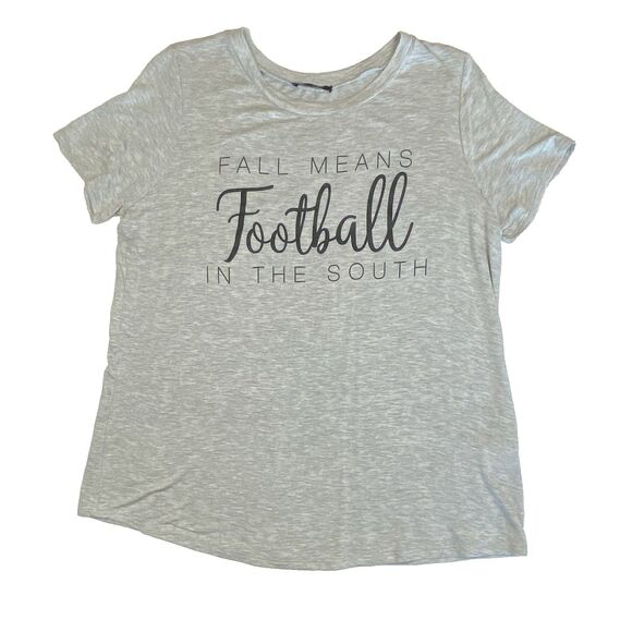 Fall Means Football in the South Short Sleeve Womens T-shirt size L - Picture 1 of 16